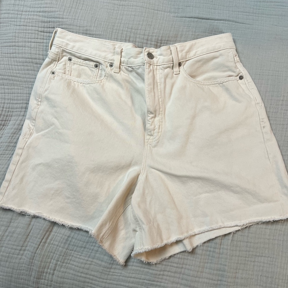 J. Crew High-Rise Relaxed Jean Shorts Raw Hem 32